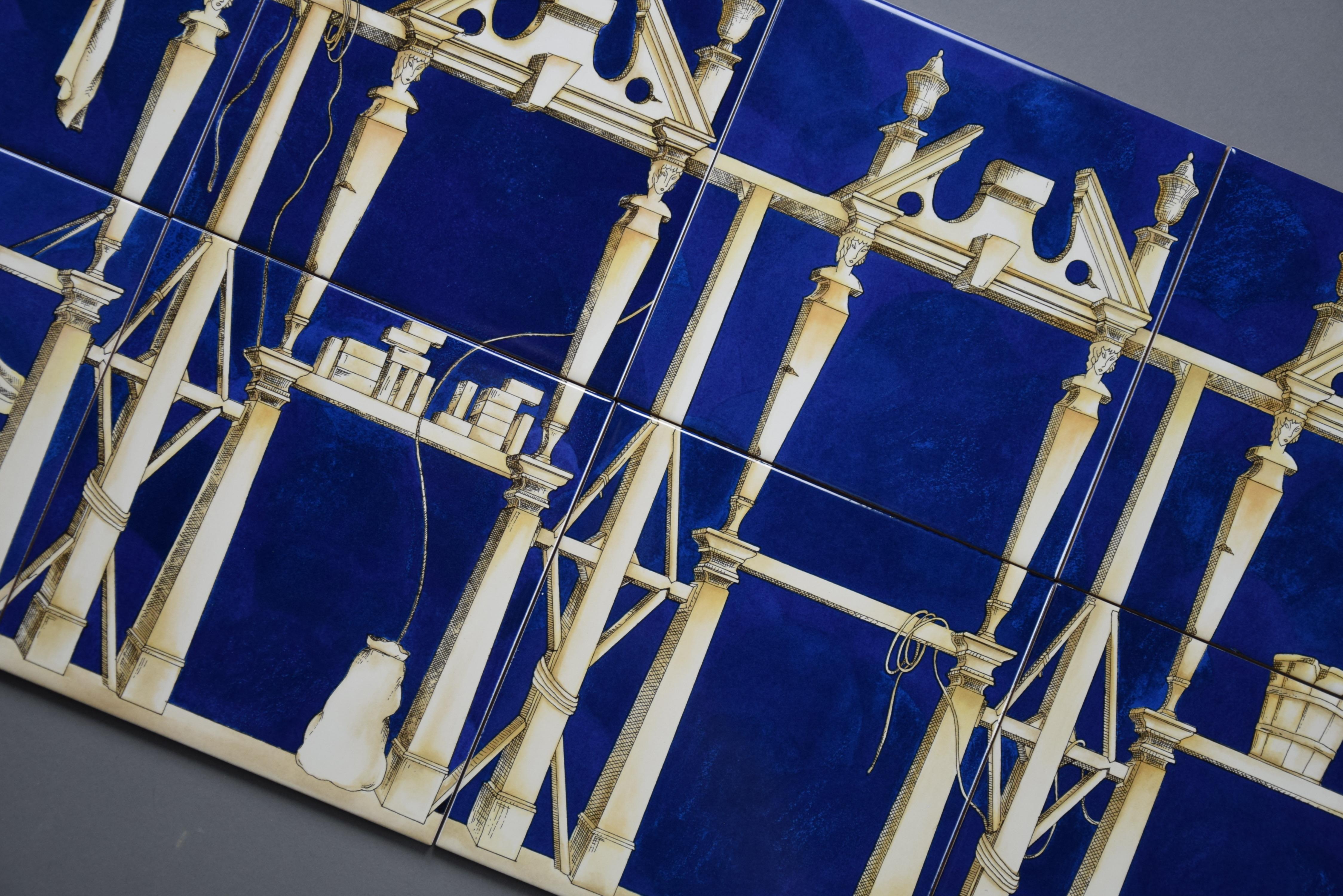 Late 20th Century La Casa Degli Efebi Ceramic Tiles by Giò Ponti For Sale