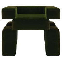 La Chair Sculptural Velvet Contemporary
Olive Green