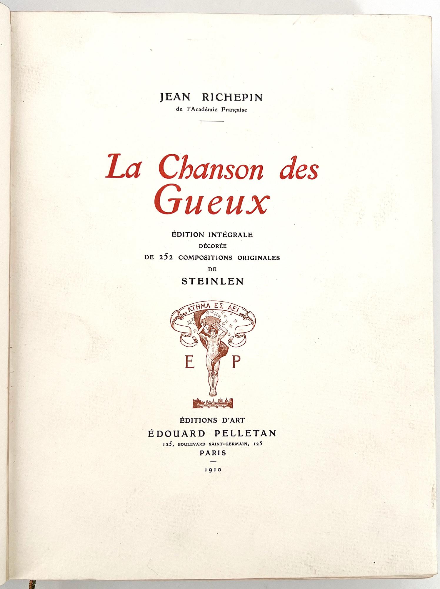 La Chanson des Gueux de J. Richepin avec des illustrations de Théophile Steinlen en vente 10