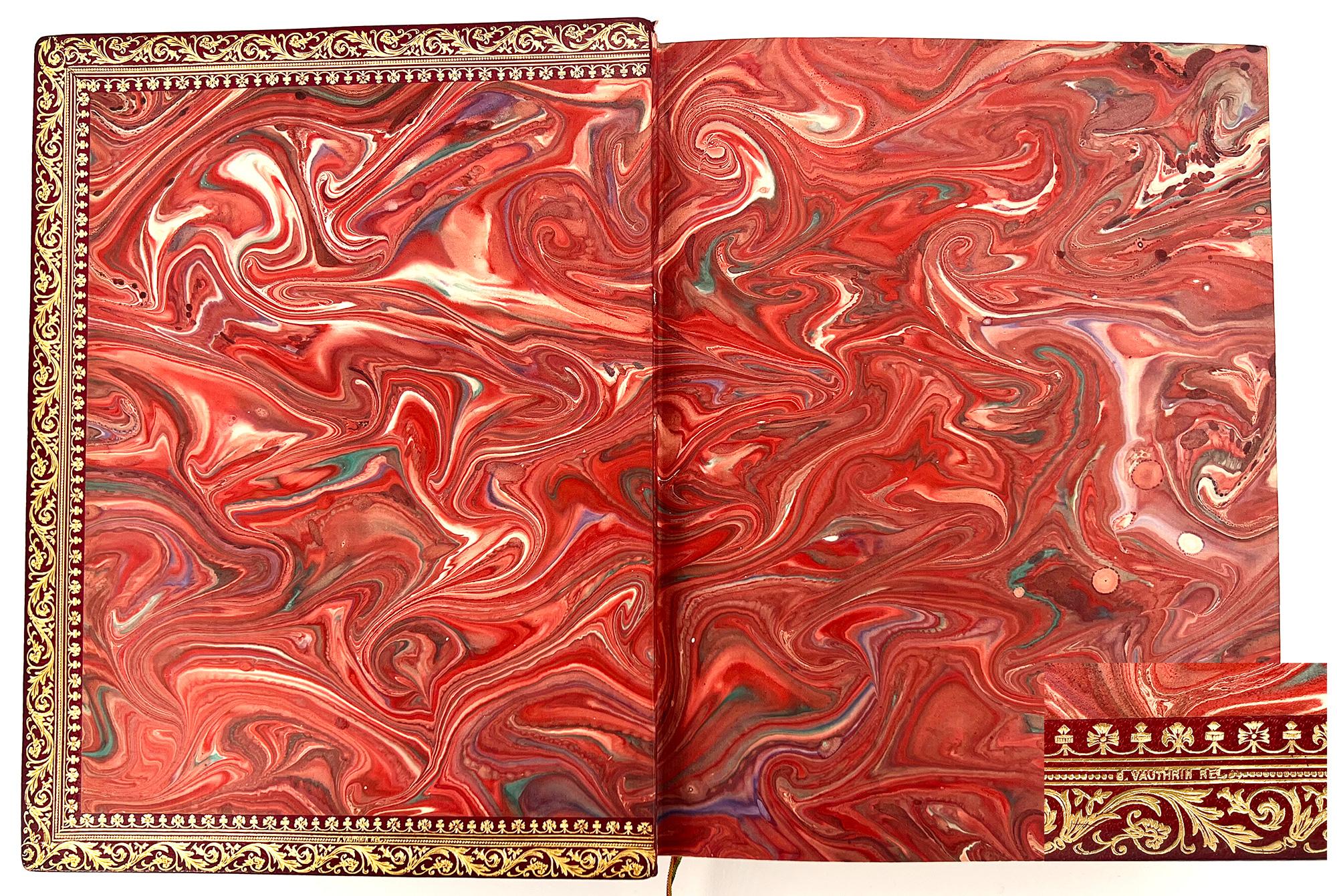 Paris : Edouard Pelletan, 1910. ÉDITION LIMITÉE 
4to ; 10 1/8 x7 3/4 inches (258 x 197 mm) ; demi-titre, limitation, titre avec l'emblème de l'éditeur, 366 pp, y compris un glossaire argotique, 1, [8] publicités, imprimé en noir et rouge avec des