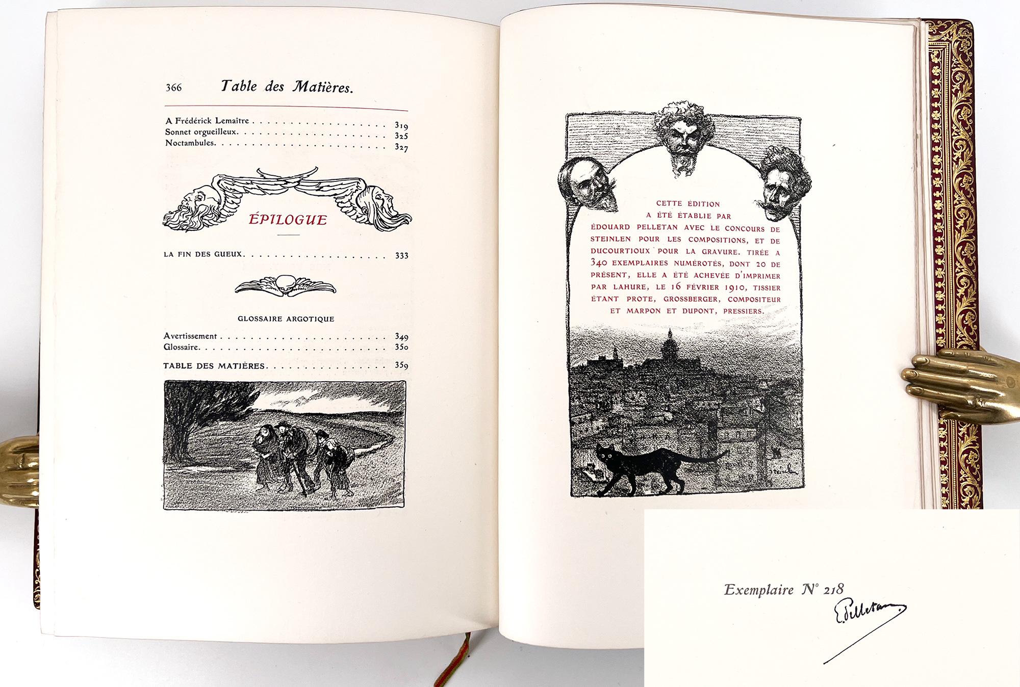 Français La Chanson des Gueux de J. Richepin avec des illustrations de Théophile Steinlen en vente