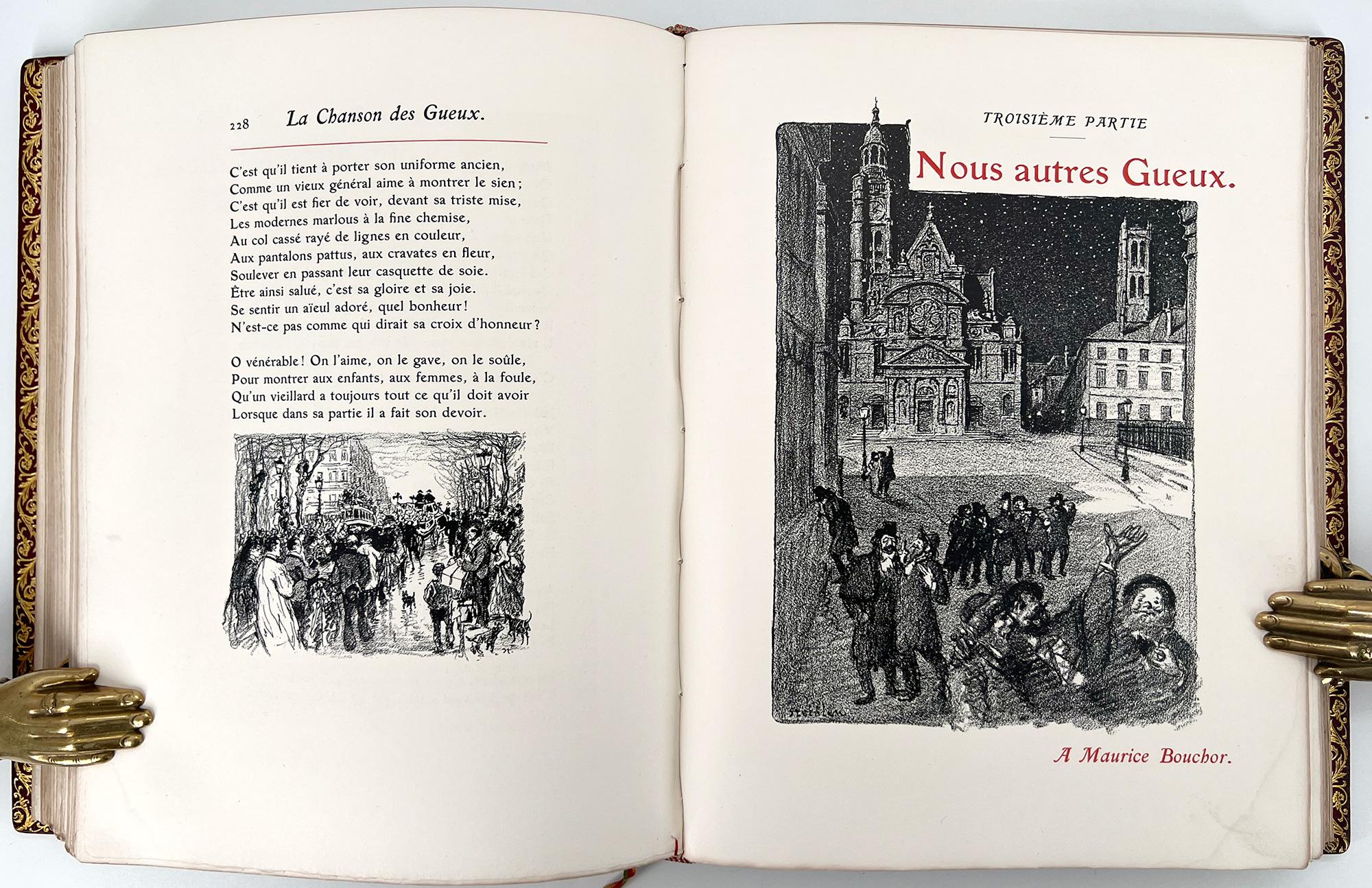 20ième siècle La Chanson des Gueux de J. Richepin avec des illustrations de Théophile Steinlen en vente