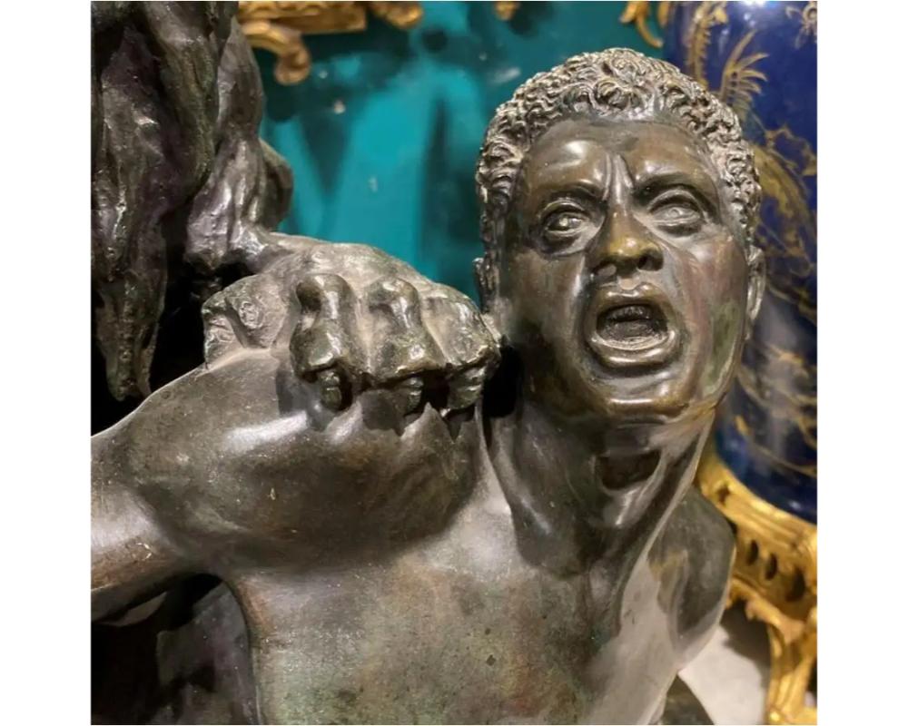 Bronze ' La Chasse Au Lion ', Sculpture monumentale en bronze d'après Aime Millet en vente