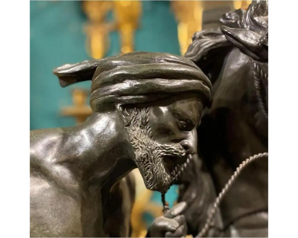 ' La Chasse Au Lion ', Sculpture monumentale en bronze d'après Aime Millet en vente 2