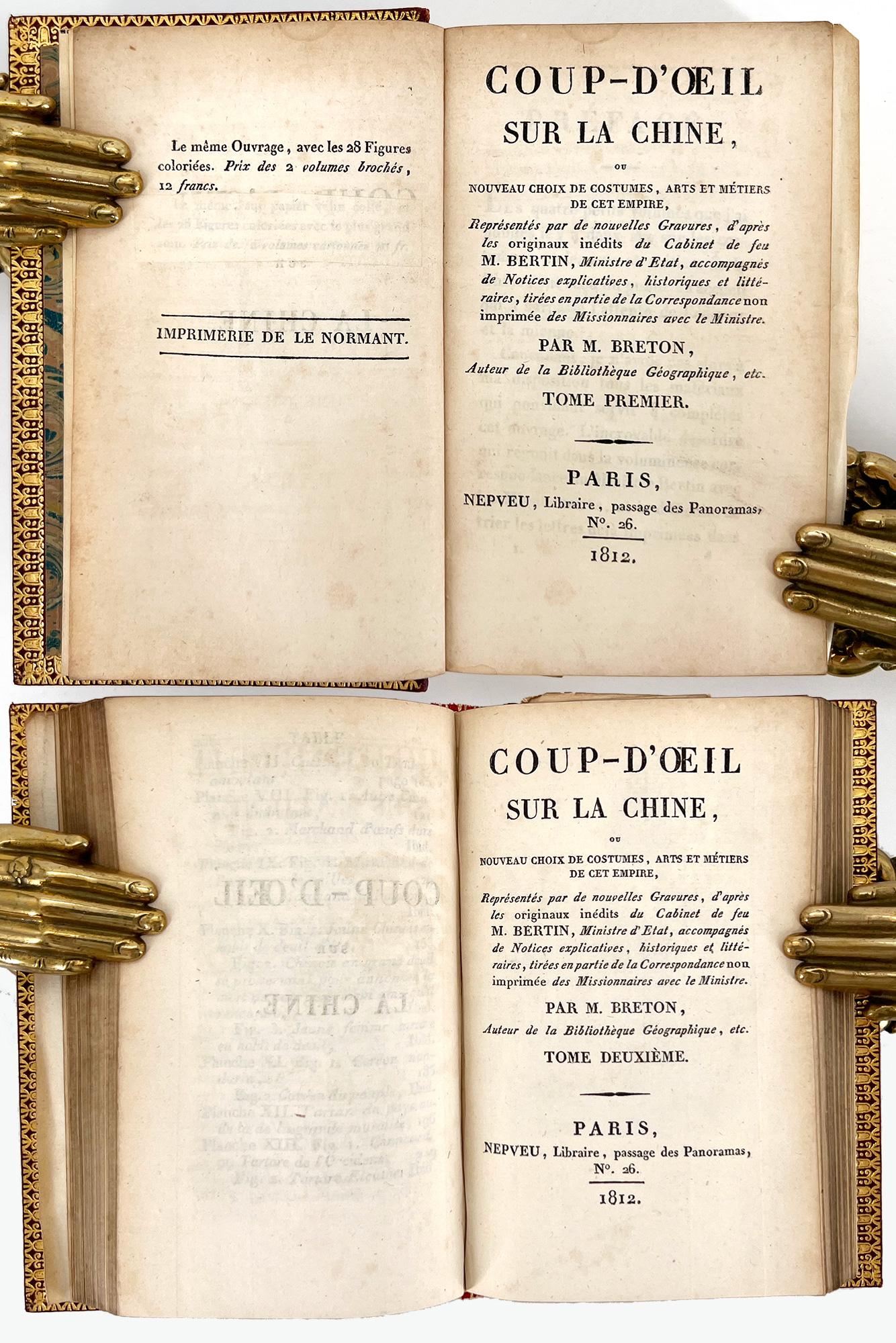 La Chine en Miniature & Coup d'Oeil sur la Chine; ou Choix del Costumes, Arts ... im Angebot 8