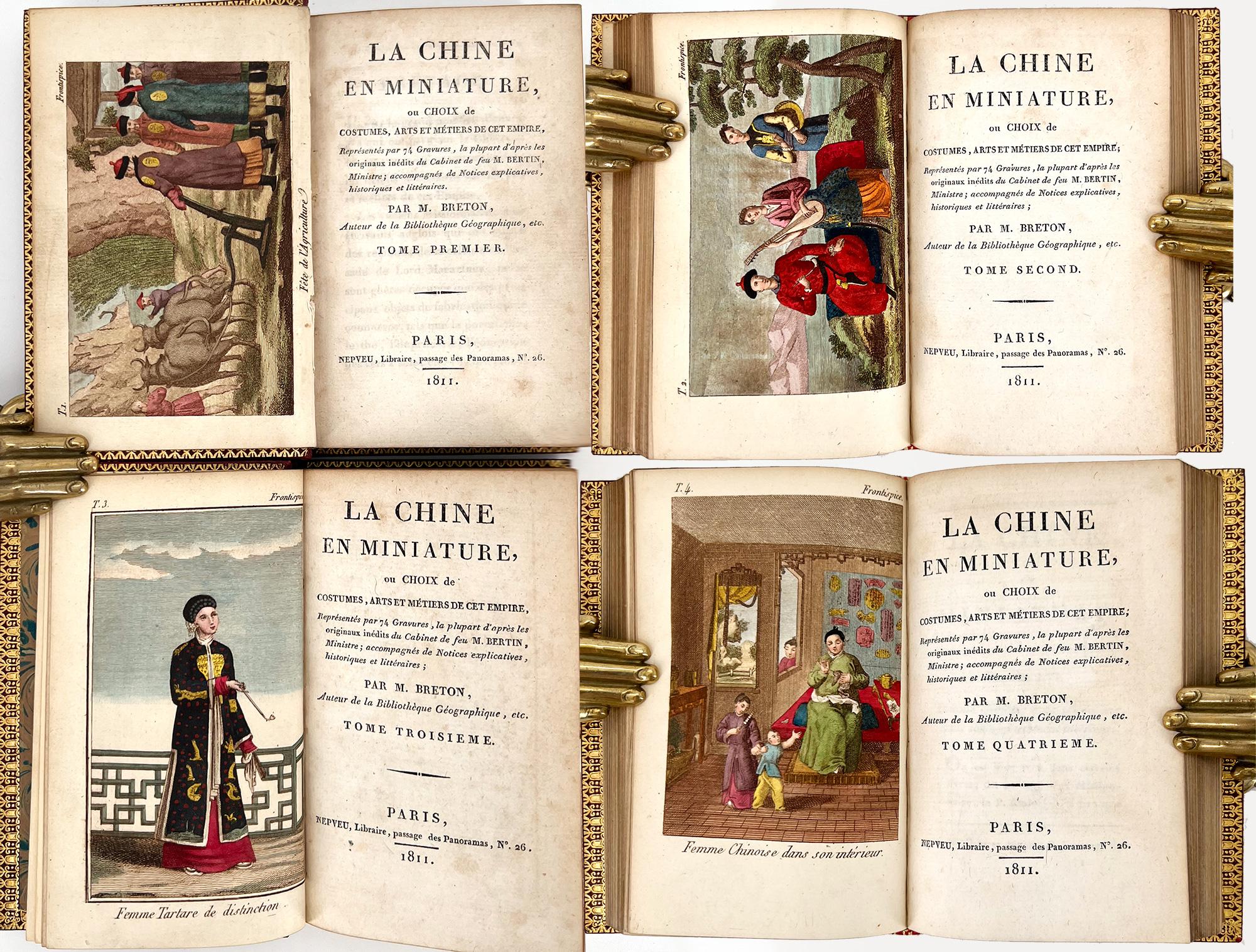 Ein raffinierter Satz, gebunden von Bayntun Riviere, mit 108 handkolorierten Tafeln. 

Breton de La Martinière, Jean Baptiste Joseph (1777-1852)
