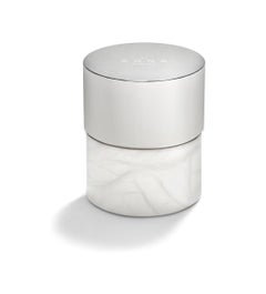 Vase à bougie Cassis Frais en albâtre et nickel de Anna Rabinowitz pour La Cire