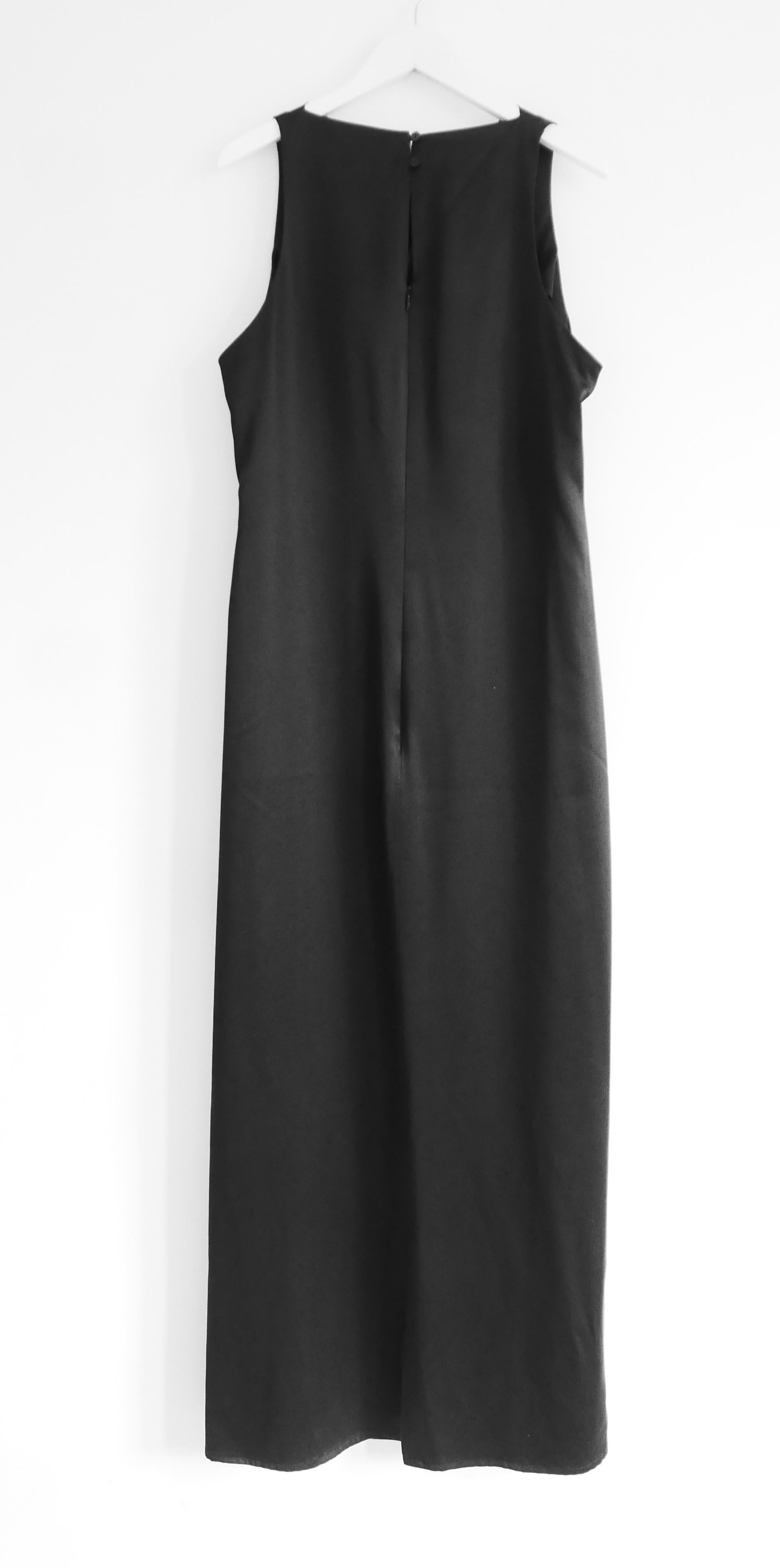 Noir The Collective - Robe longue en soie noire en vente