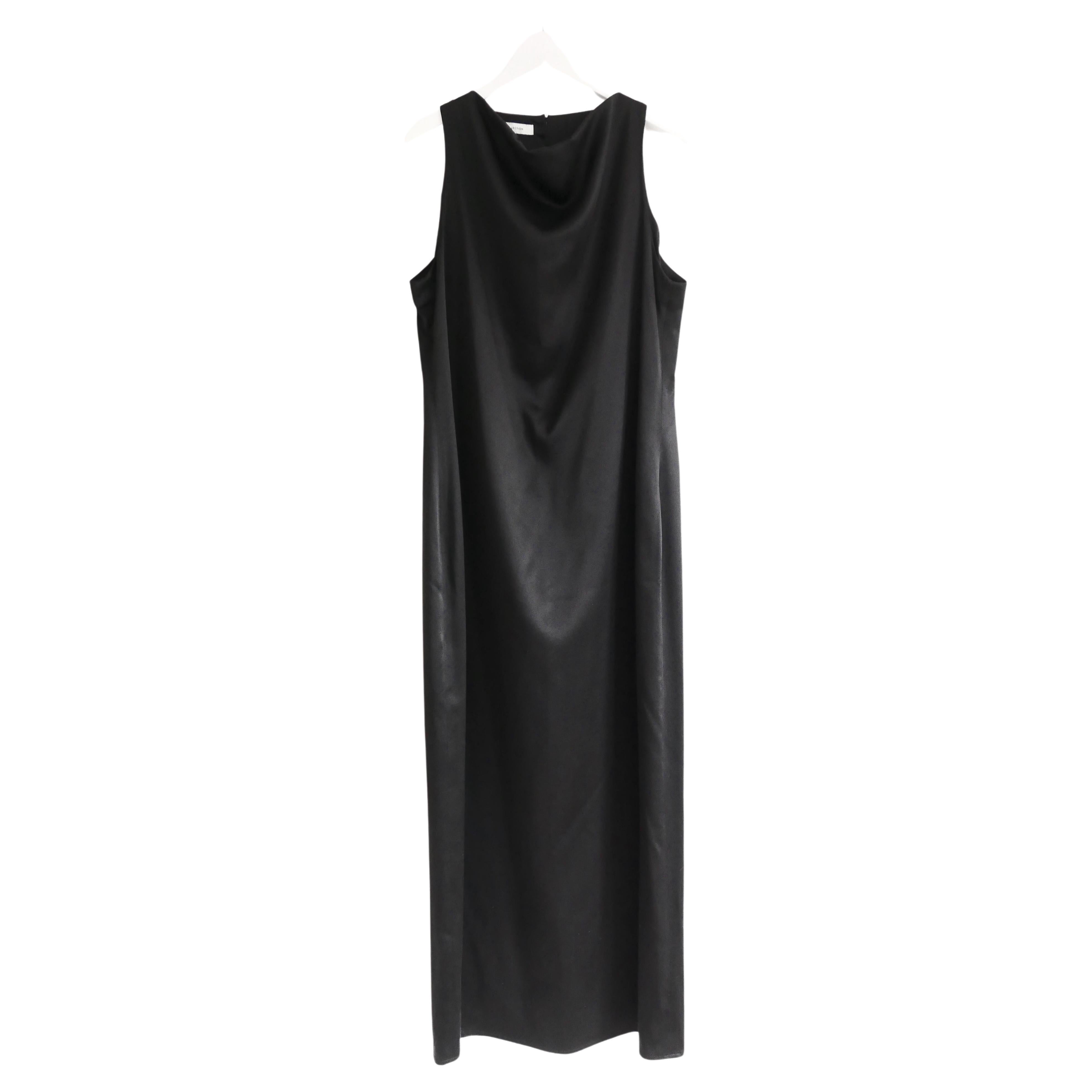 The Collective - Robe longue en soie noire