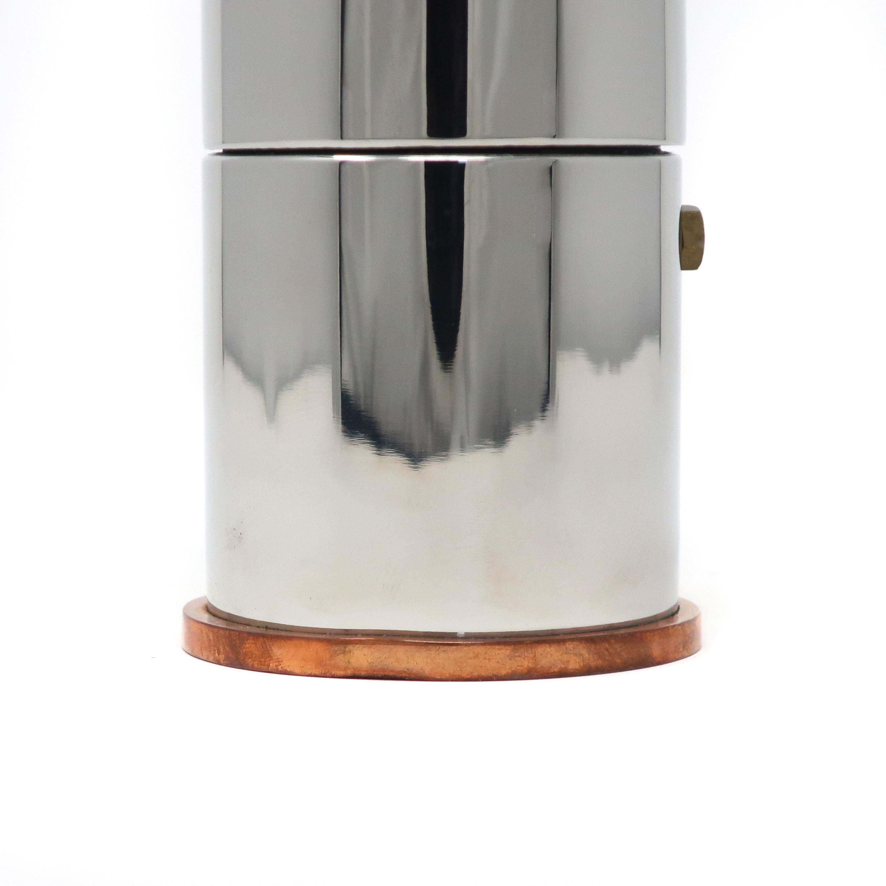 Copper La Conica Three Cup Espresso Maker by Aldo Rossi for Alessi