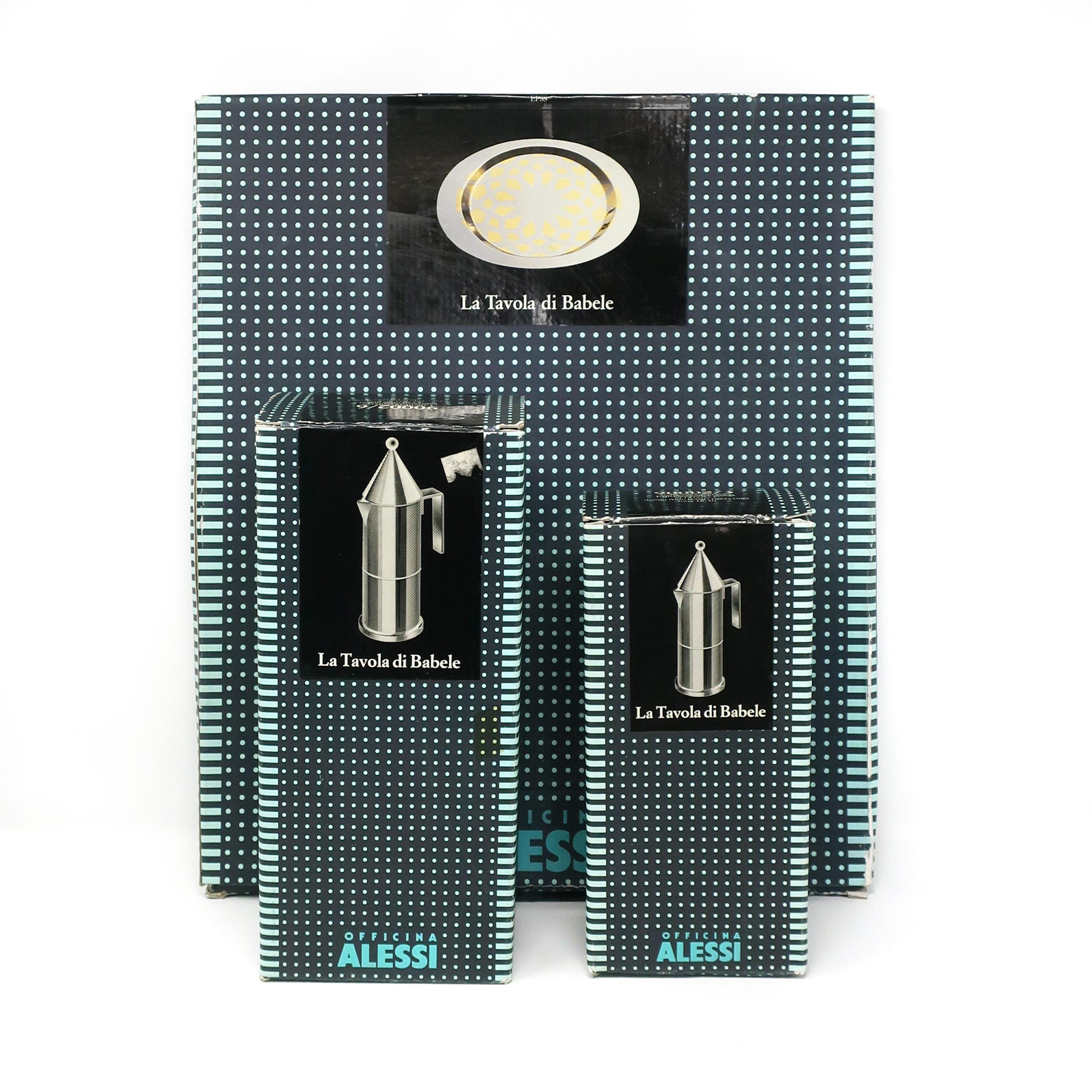 La Conica Three Cup Espresso Maker by Aldo Rossi for Alessi 2