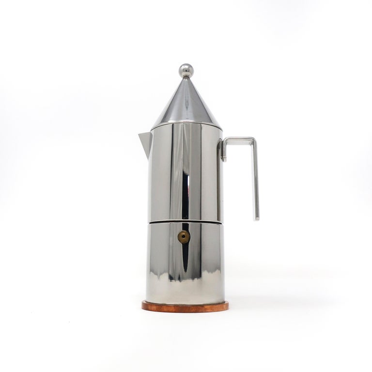 La Conica Three Cup Espresso Maker by Aldo Rossi for Alessi at 1stDibs