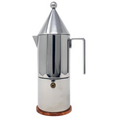 Retro La Conica Three Cup Espresso Maker by Aldo Rossi for Alessi