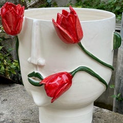 Vaso bianco antropomorfo La Conturbante