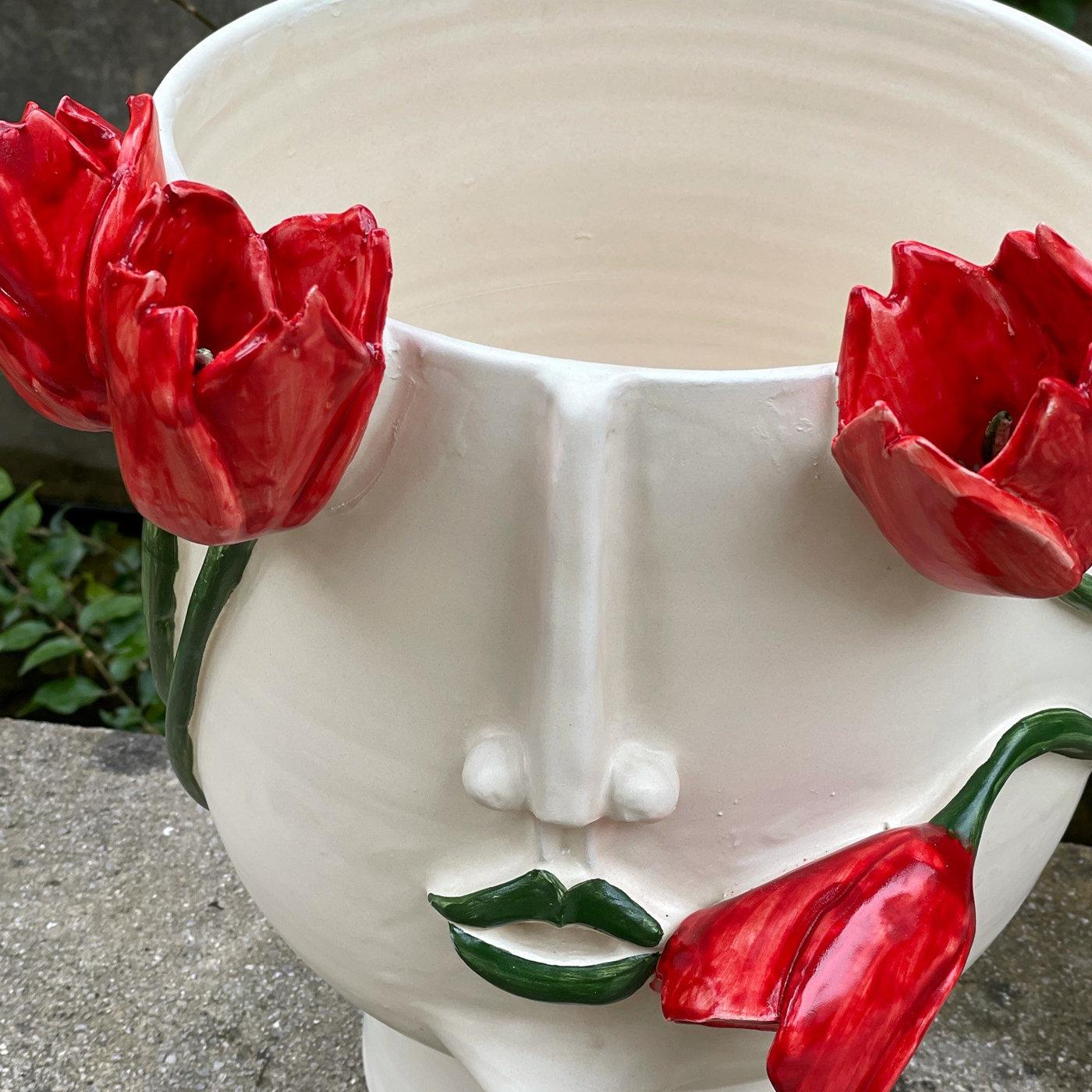 Contemporary La Conturbante Anthropomorphic White Vase For Sale