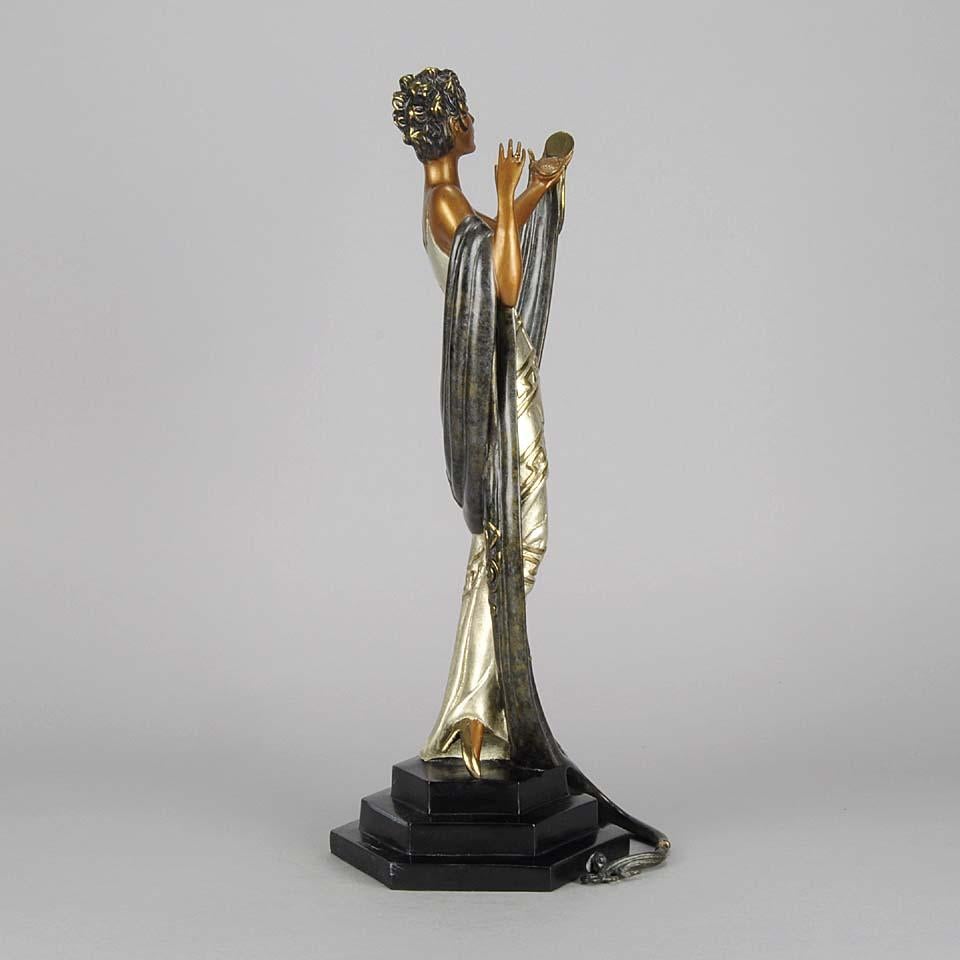 La Coquette Limitierte Auflage einer Bronzeskulptur von Erté - ca. 1986 (Art déco) im Angebot