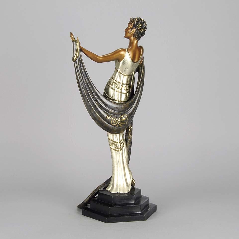 La Coquette Limitierte Auflage einer Bronzeskulptur von Erté - ca. 1986 im Zustand „Hervorragend“ im Angebot in London, GB