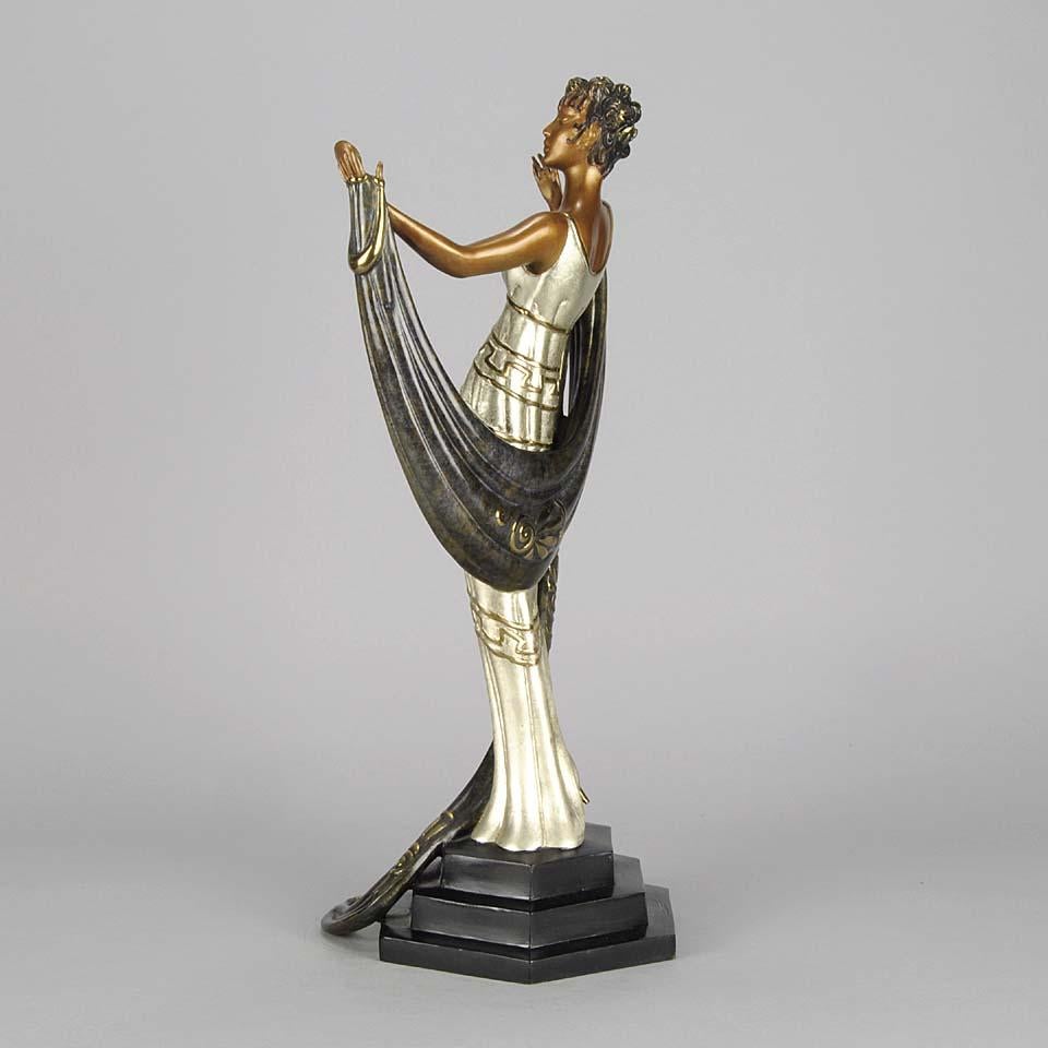 La Coquette Limitierte Auflage einer Bronzeskulptur von Erté - ca. 1986 (Ende des 20. Jahrhunderts) im Angebot
