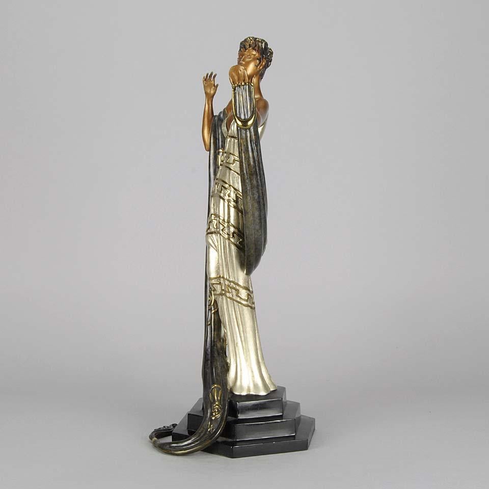 La Coquette Limitierte Auflage einer Bronzeskulptur von Erté - ca. 1986 im Angebot 1