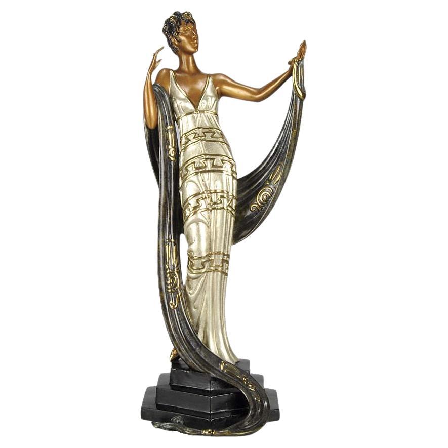 La Coquette Sculpture en bronze en édition limitée par Erté - circa 1986