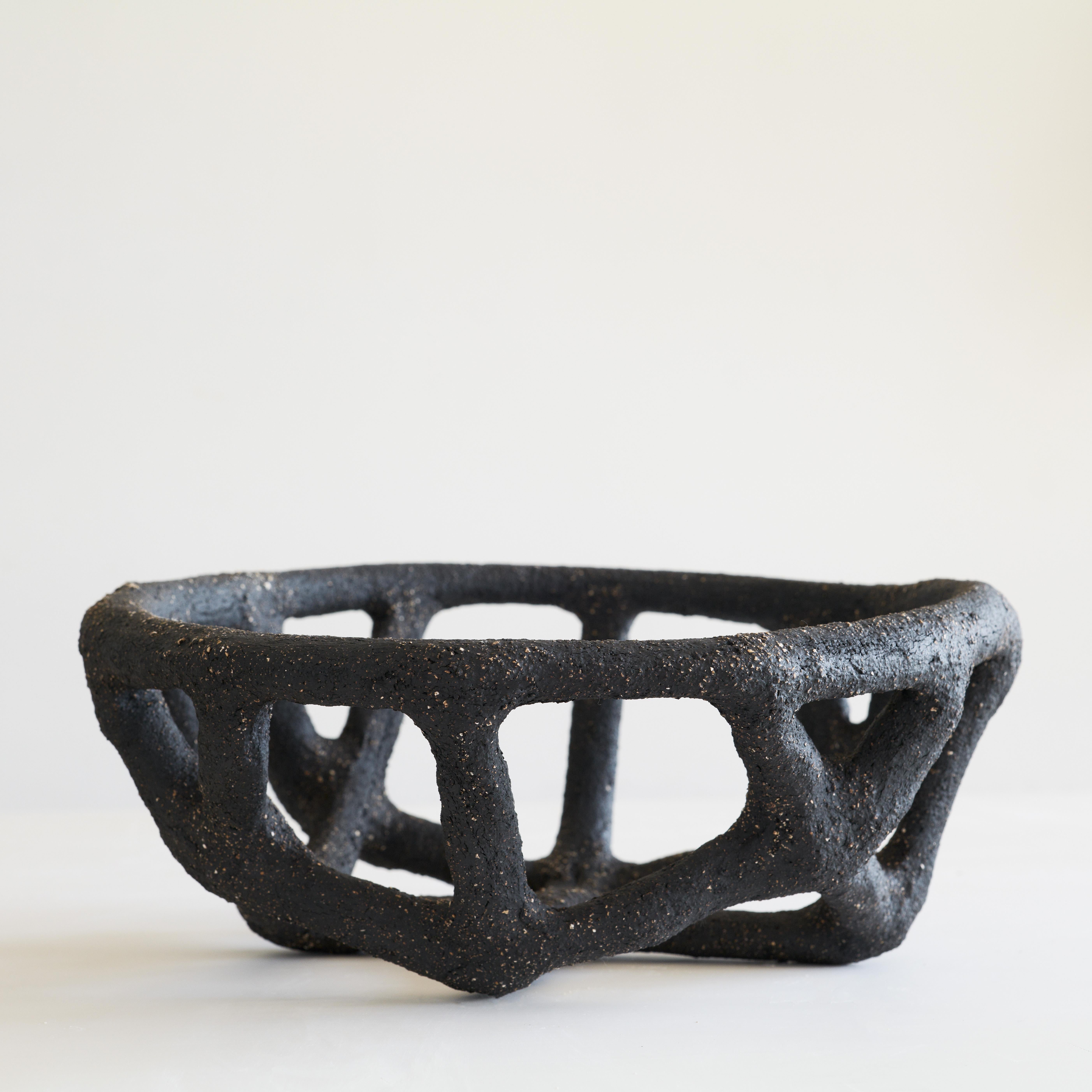 La Corbeille XXI Medium by Claire Pain 
Dimensions: D 33 x H 14 cm
Materials: Raw Stoneware

Fragility and delicacy arise from a raw material, in which strength and vigour intertwine to give shape to the singular work of Claire Pain.
Modeled