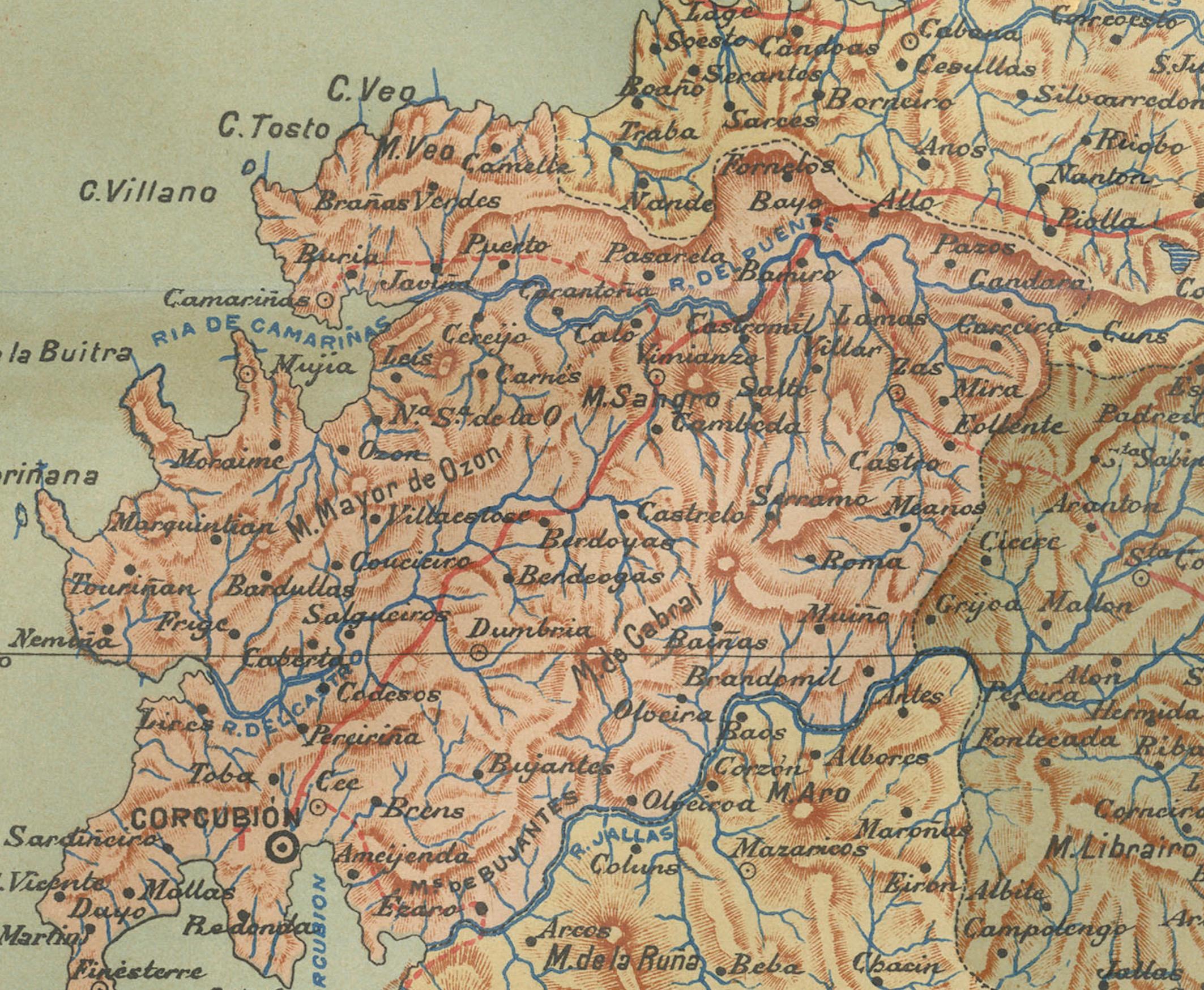 Paper La Coruña 1901: A Cartographic View of Galicia's Maritime Province For Sale