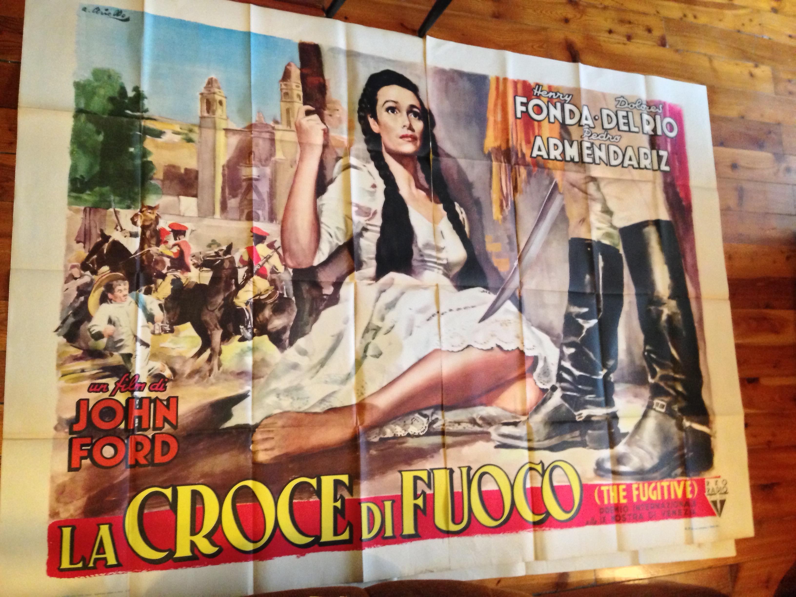 La Croce Fuoco Henry Fonda Ciriello The Fugitive Del Rio manifesto Poster Film In Good Condition For Sale In Udine, IT