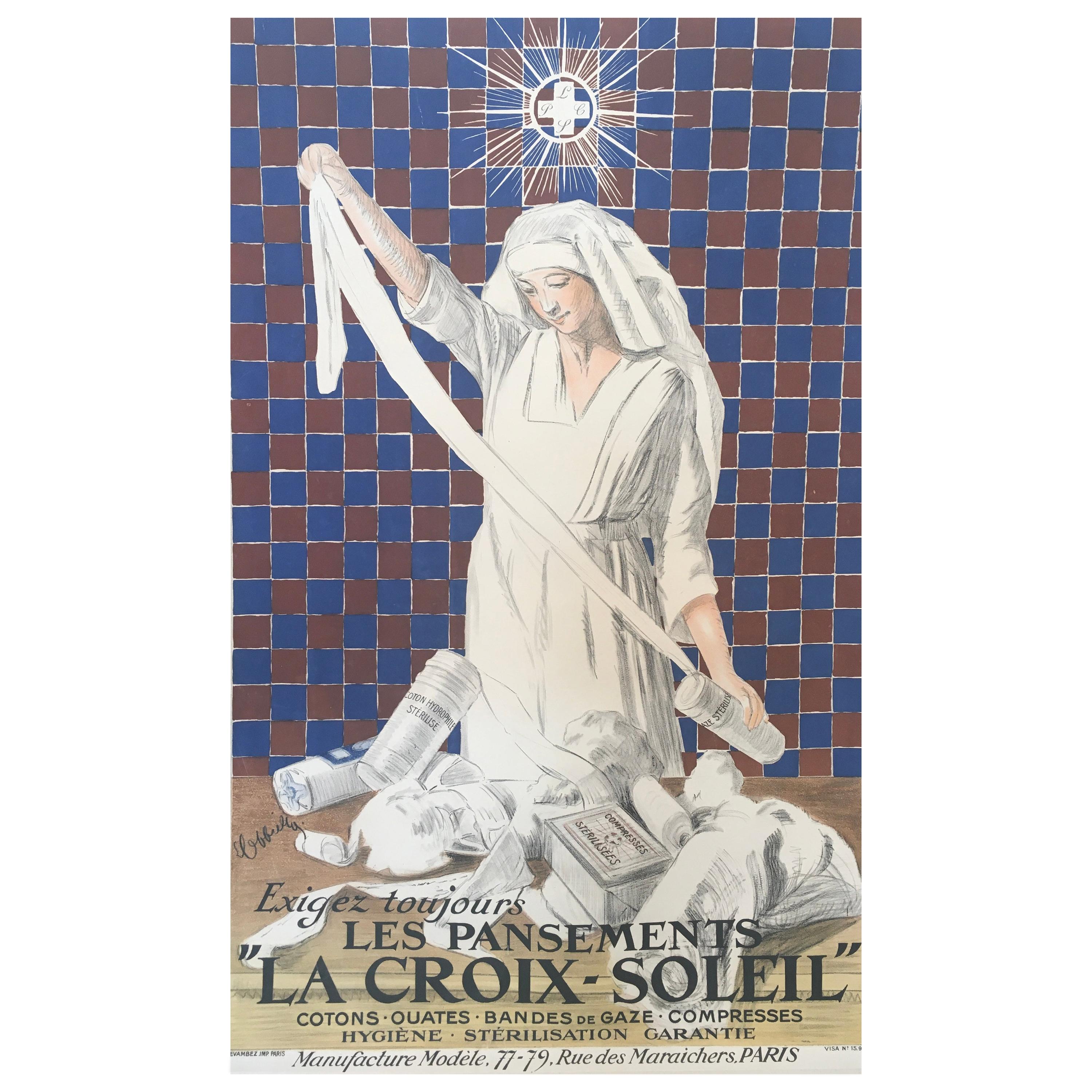 'La Croix-Soleil' Original Vintage Poster by Leonetto Cappiello, circa 1939  For Sale