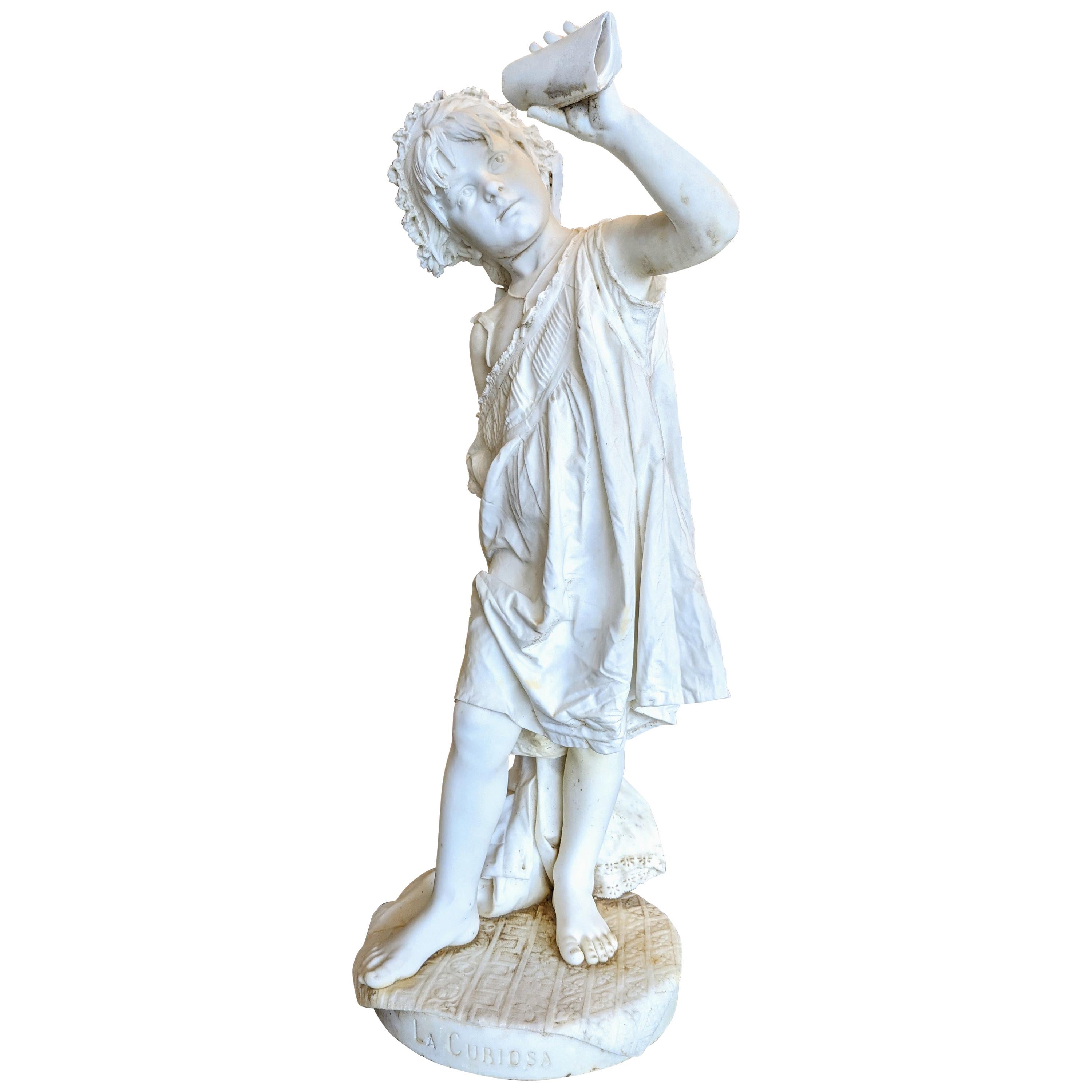 Italian Marble Statues 176 For Sale on 1stDibs