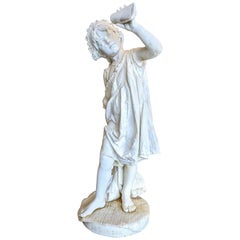 "La Curiosa" Carrara Marble Statue from Italy