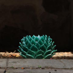 La Cynaria Large Green Ceramic Vase