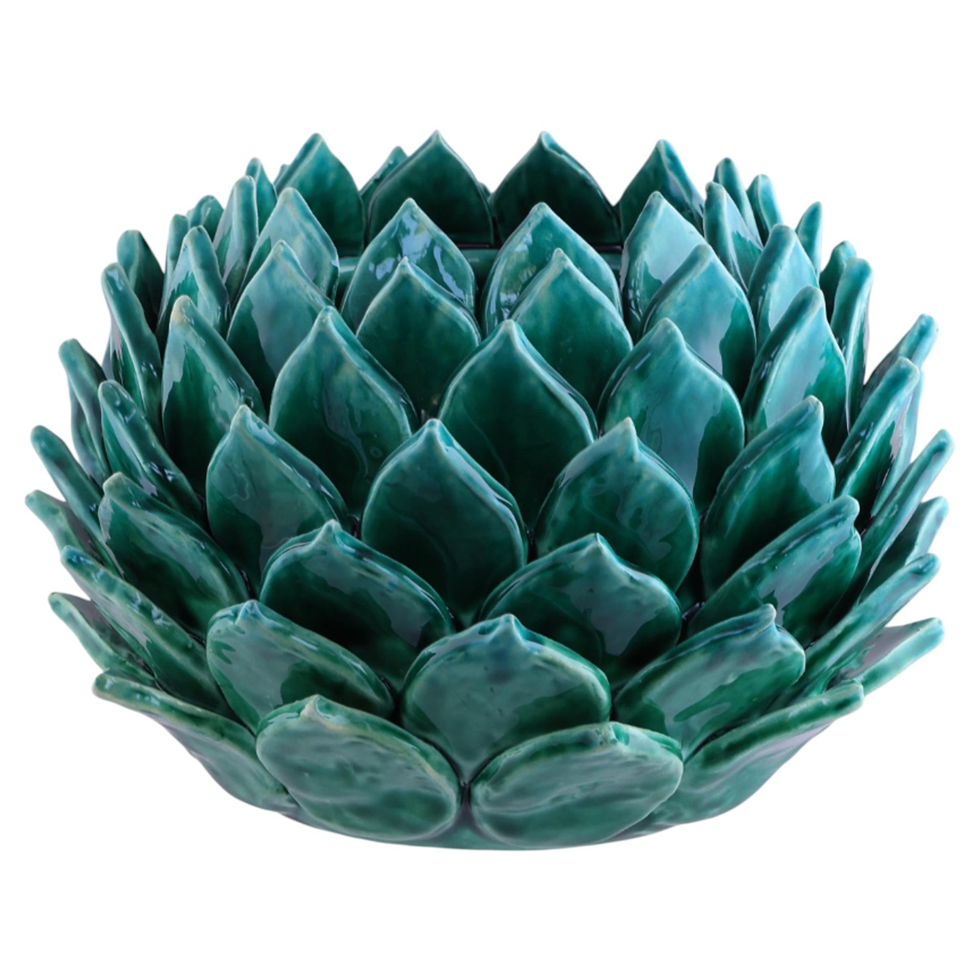 La Cynaria Large Green Ceramic Vase