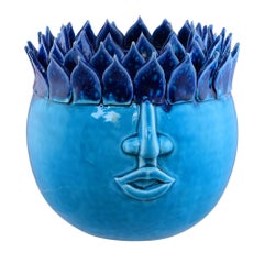 La Cynaria Parlante Turquoise and Blue Big Vase