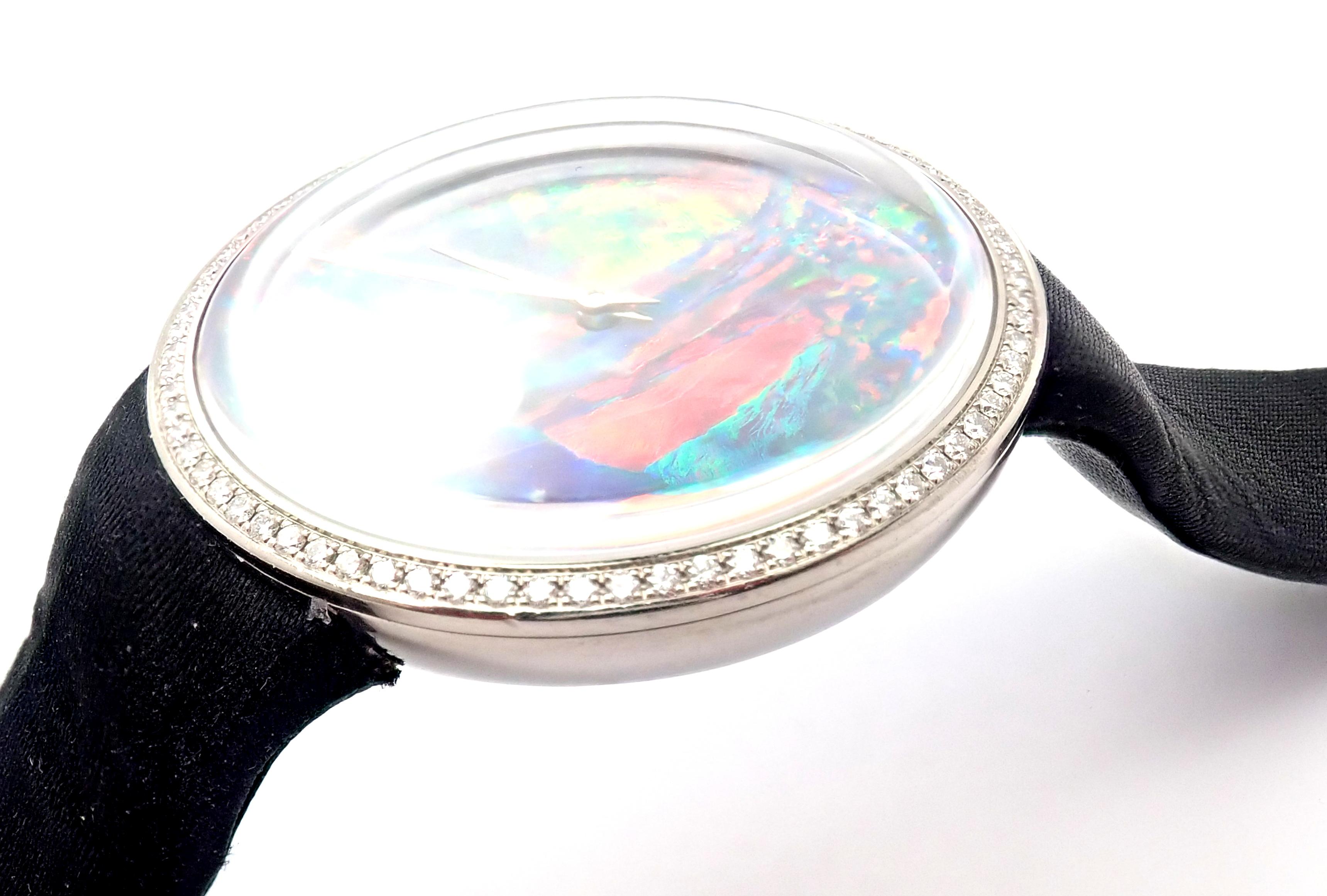 La D De Dior Opal Diamond Automatic Limited Edition White Gold Watch 2