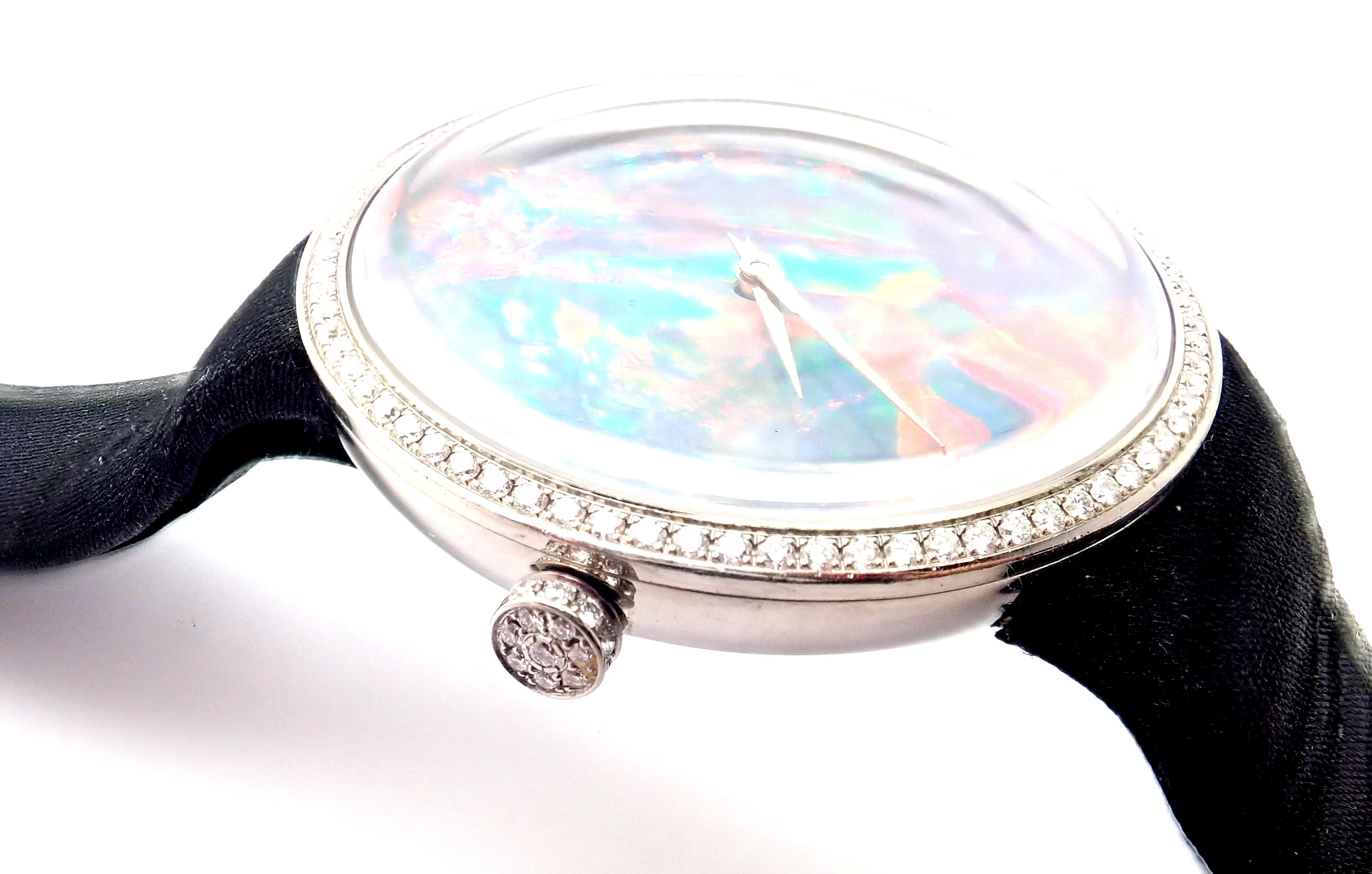 La D De Dior Opal Diamond Automatic Limited Edition White Gold Watch 1