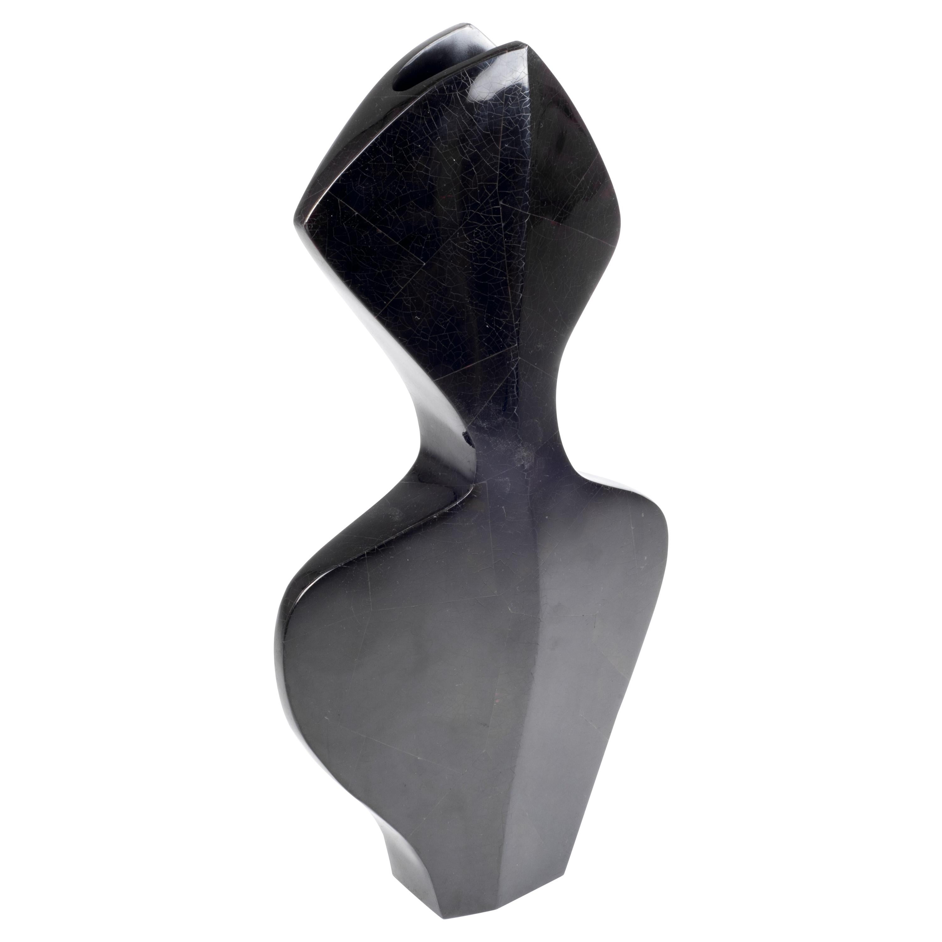 La Dame Vase in Black Pen Shell by R&Y Augousti For Sale