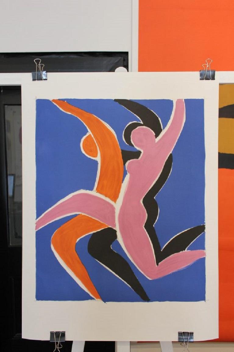 Bernard Villemot fue un artista gráfico francés conocido principalmente por sus icónicas imágenes publicitarias para Orangina, Bally Shoe, Perrier y Air France.

El estudio original nos fue ofrecido personalmente por el propio artista, Bernard
