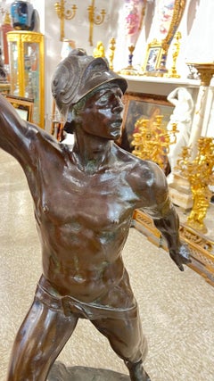 La Defense de la Cite Bronze Sculpture After Auguste de Wever (1856-1910)