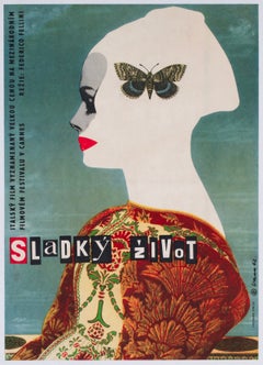 La Dolce Vita 1960 Czech A3 Film Poster, Karel Vaca