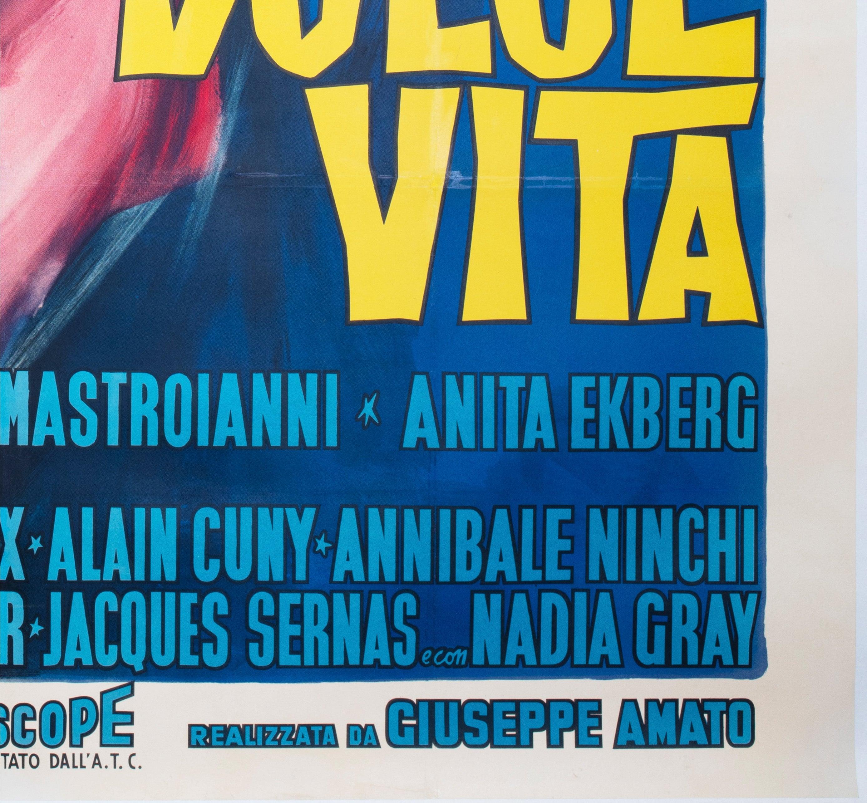 La Dolce Vita 1960 Italian 4 Foglio Film Poster, Giorgio Olivetti For Sale 3