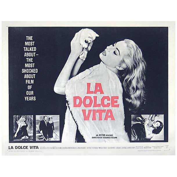 La Dolce Vita '1960' Poster For Sale at 1stDibs | la dolce vita poster ...