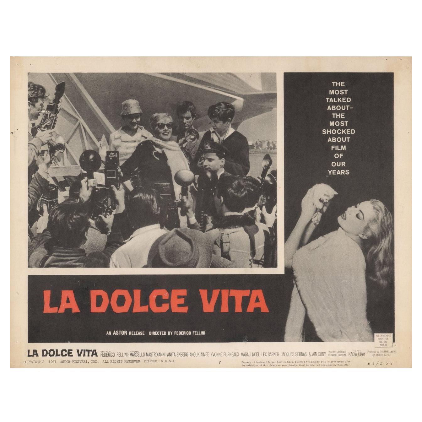 Carte de la scène américaine La Dolce Vita, 1961