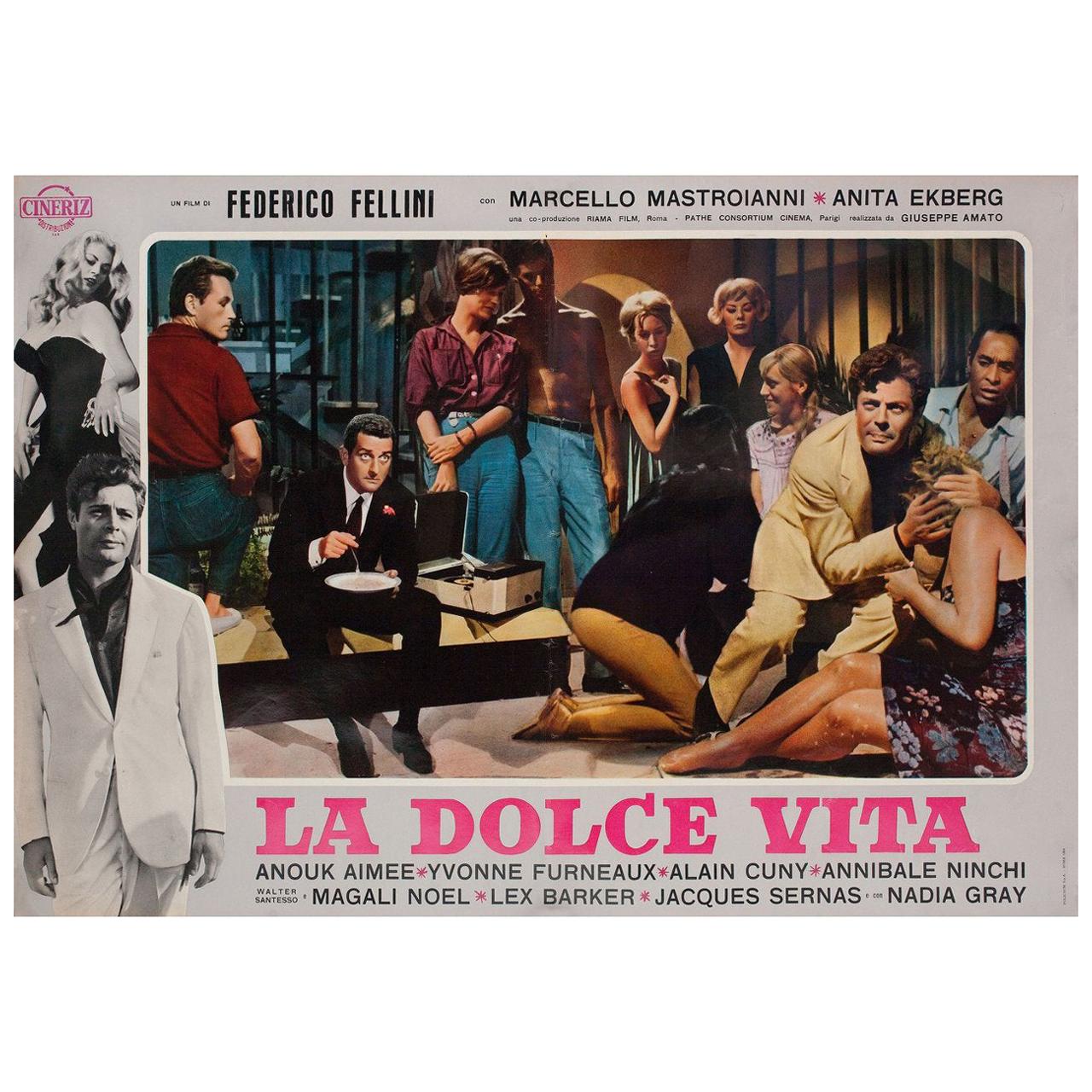 'La Dolce Vita' R1964 Italian Fotobusta Film Poster