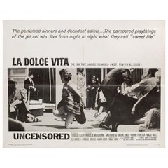Vintage La Dolce Vita R1966 U.S. Half Sheet Film Poster