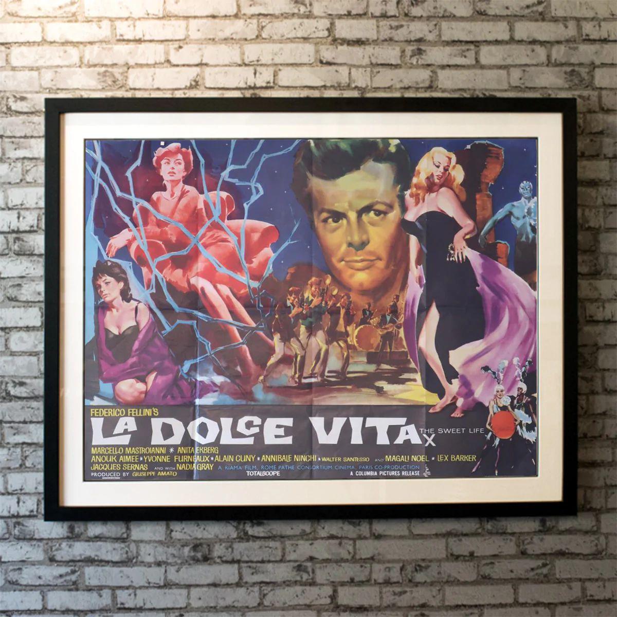 La Dolce Vita, Unframed Poster, 1960

A series of stories following a week in the life of a philandering tabloid journalist living inrome.

Year: 1960
Nationality: United Kingdom
Condition: Folded-as-Issued
Type: Original British Quad
Size: 30 X 40