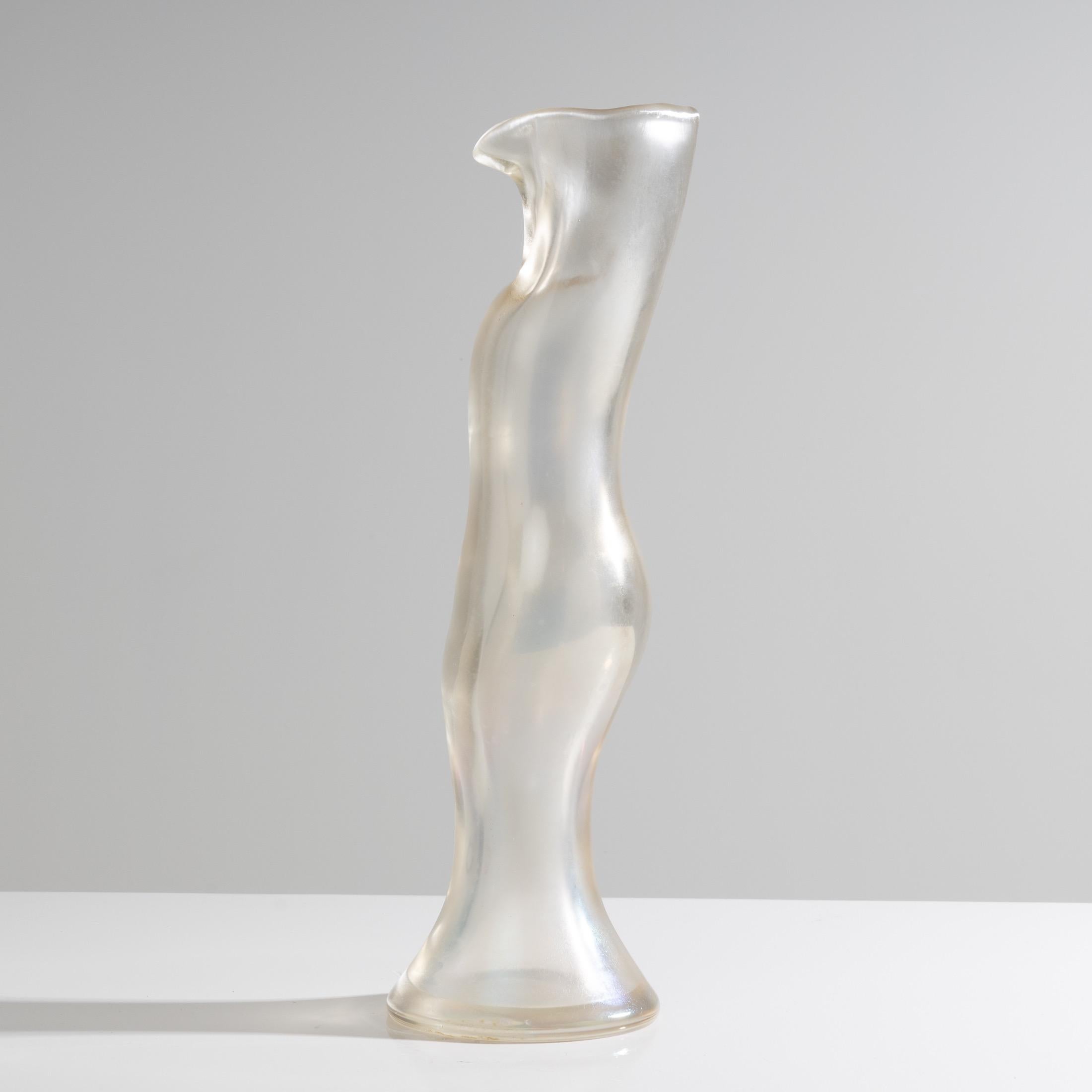Mid-Century Modern La Donna by Fulvio Bianconi, Female Shaped Blown Glass Vase, Venini Murano For Sale