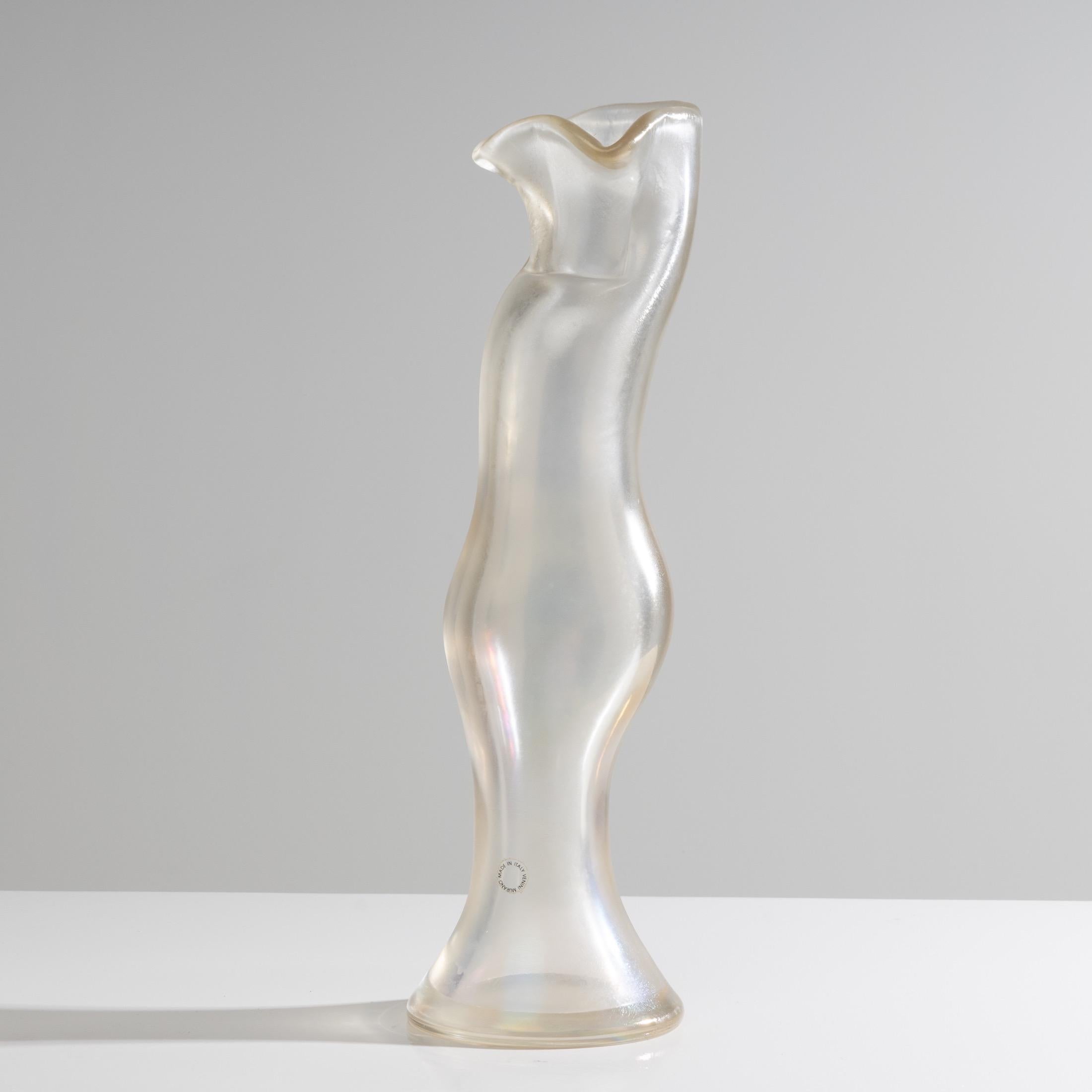 La Donna by Fulvio Bianconi, Female Shaped Blown Glass Vase, Venini Murano In Good Condition For Sale In Brussels, BE