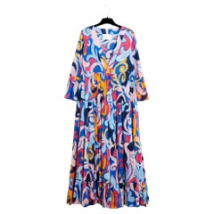 La Double J 2023 Robe maxi L FR40 Ruffled Pop Flowers maxi dress UK12 US10