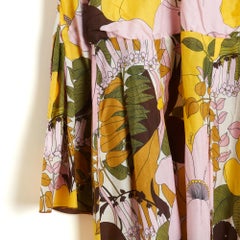 La Double J 2023 Robe maxi XL FR42 Pink and Yellow Flowers maxi dress UK14 US12