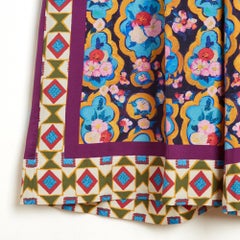 La Double J Pantalon FR38 Geometric Silk Twill Palazzo Extra Large Pants Size S